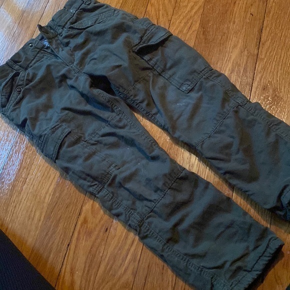 H&M Other - H&M lined boys cargo olive green pants 4-5 years EUC.